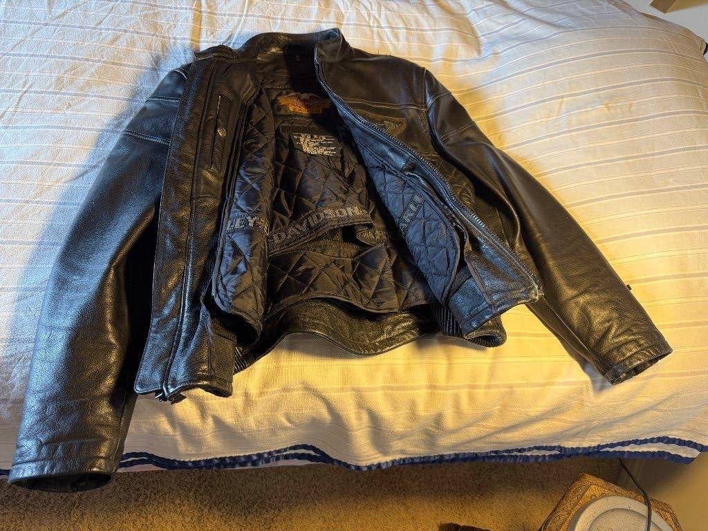 Harley Davidson leren Dames motorjack. Maat 46, z.ga.n!, Harley-Davidson, Jas | leer, Ophalen of Verzenden, Dames