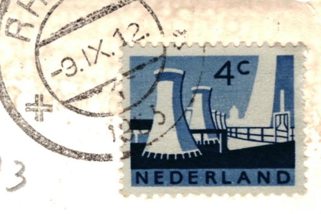 939183 Rhenen 1963 Kunera Toren Cunera Gelopen met postzegel, Ophalen of Verzenden, 1960 tot 1980, Gelopen, Utrecht