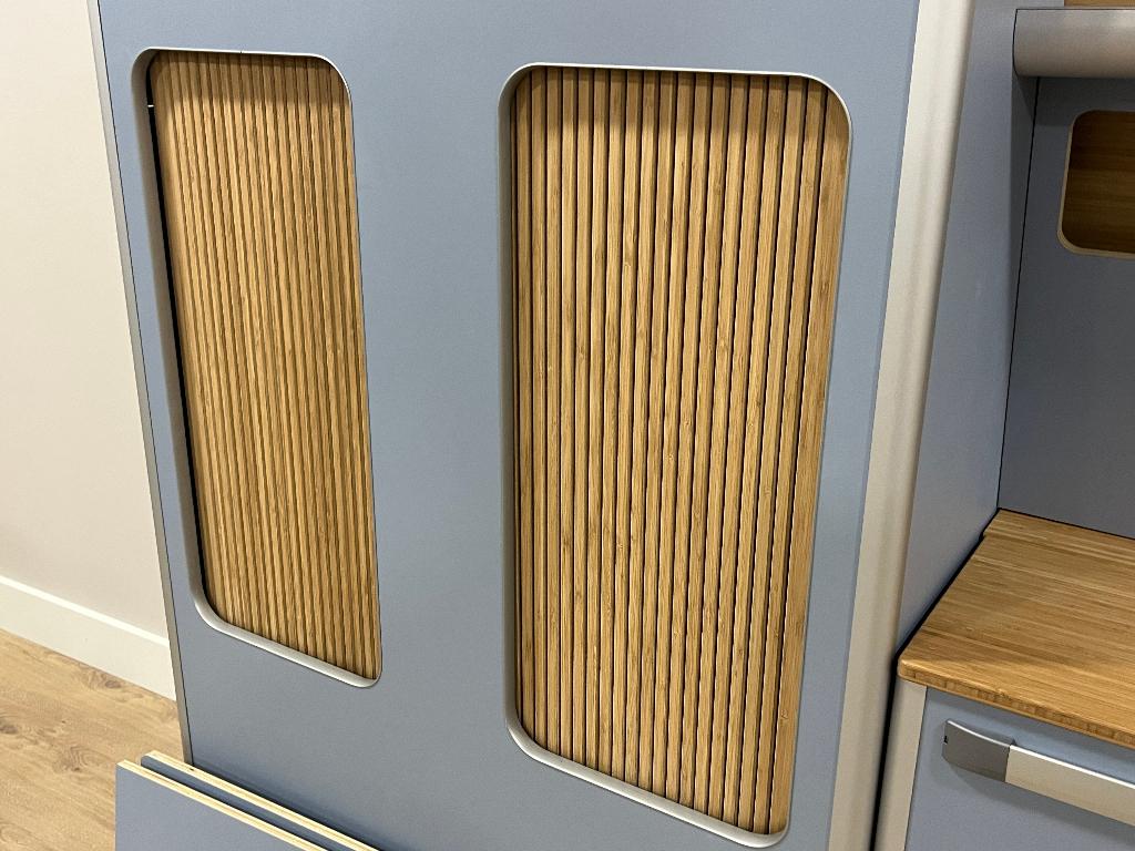 Meubelset keuken VW Transporter T5/T6 denim blue met bamboe, Ophalen, Hoefakker 3, Veen, Info@termeercampers.nl, Nieuw