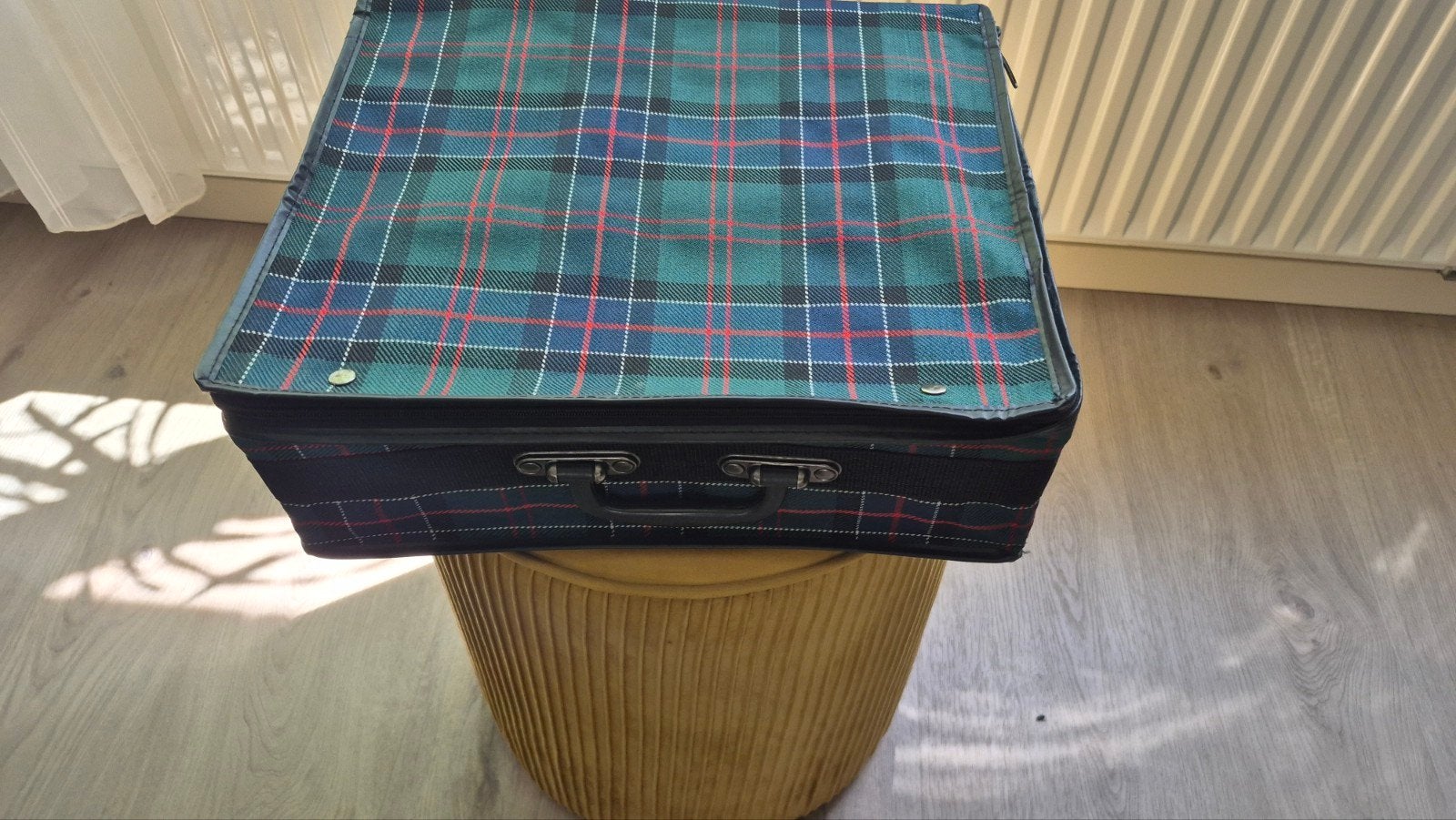 Vintage Opvouwbare Canvas Koffer - Ruimtebesparend!, Sieraden, Tassen en Uiterlijk, Koffers, Ophalen of Verzenden, Hard kunststof