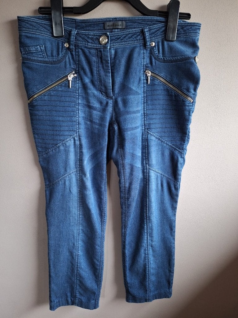Nieuwe blauwe 3/4 stretch jog jeans van Airfield, maat M/40, Blauw, Nieuw, Ophalen of Verzenden, W30 - W32 (confectie 38/40)