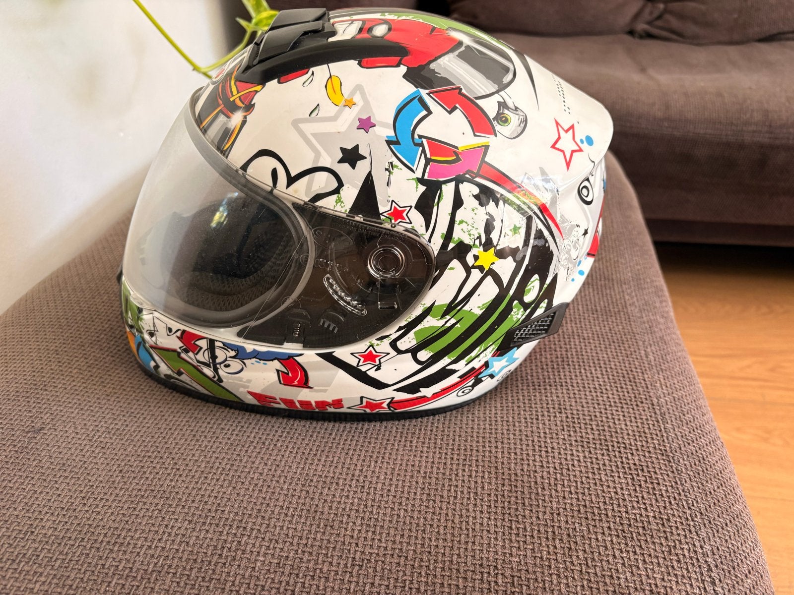 Shiro SH-829 Comic integraalhelm YL – 54 cm, Motoren, Integraalhelm, S, Tweedehands, Ophalen