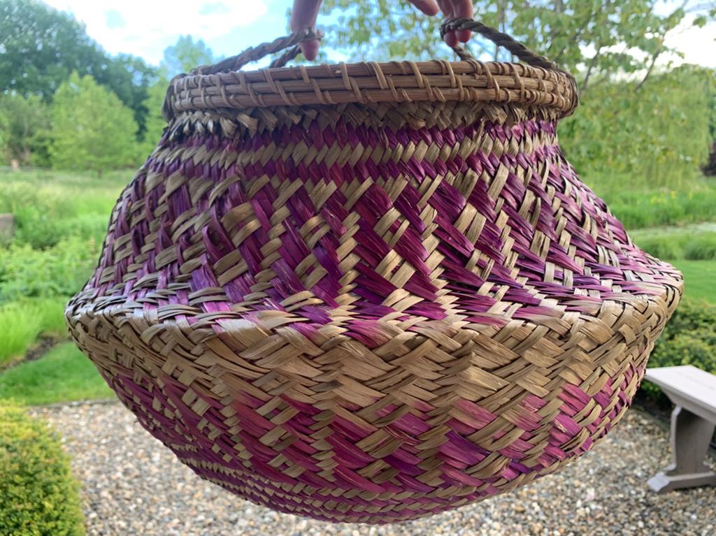 Handgeweven nand, Huis en Inrichting, Woonaccessoires | Vazen, Overige kleuren, Ophalen of Verzenden, Minder dan 50 cm, Glas