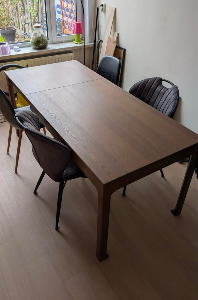 Uitschuifbare eettafel 120x80cm (uitgeschoven 180x80cm), Huis en Inrichting, Tafels | Eettafels, Ophalen, Gebruikt, 50 tot 100 cm