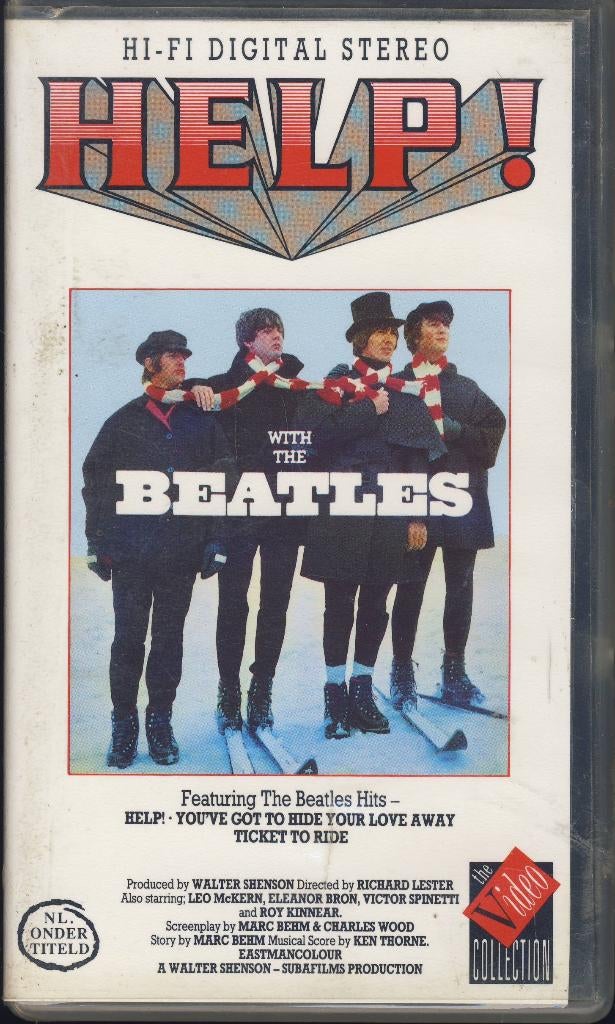 VHS  -  THE BEATLES - Help!     NL Ondertiteld., Cd's en Dvd's, VHS | Documentaire, Tv en Muziek, Alle leeftijden, Ophalen of Verzenden