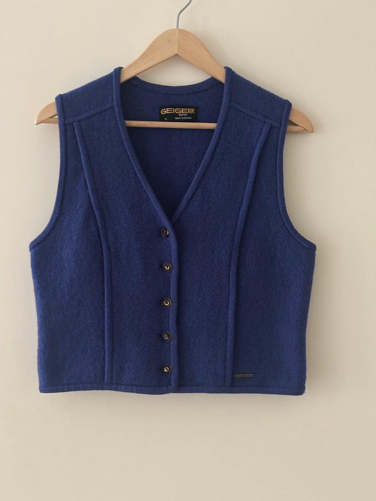 Geiger Tirol wollen vest - Blauw, Kleding | Dames, Ophalen of Verzenden, Zo goed als nieuw, Blauw