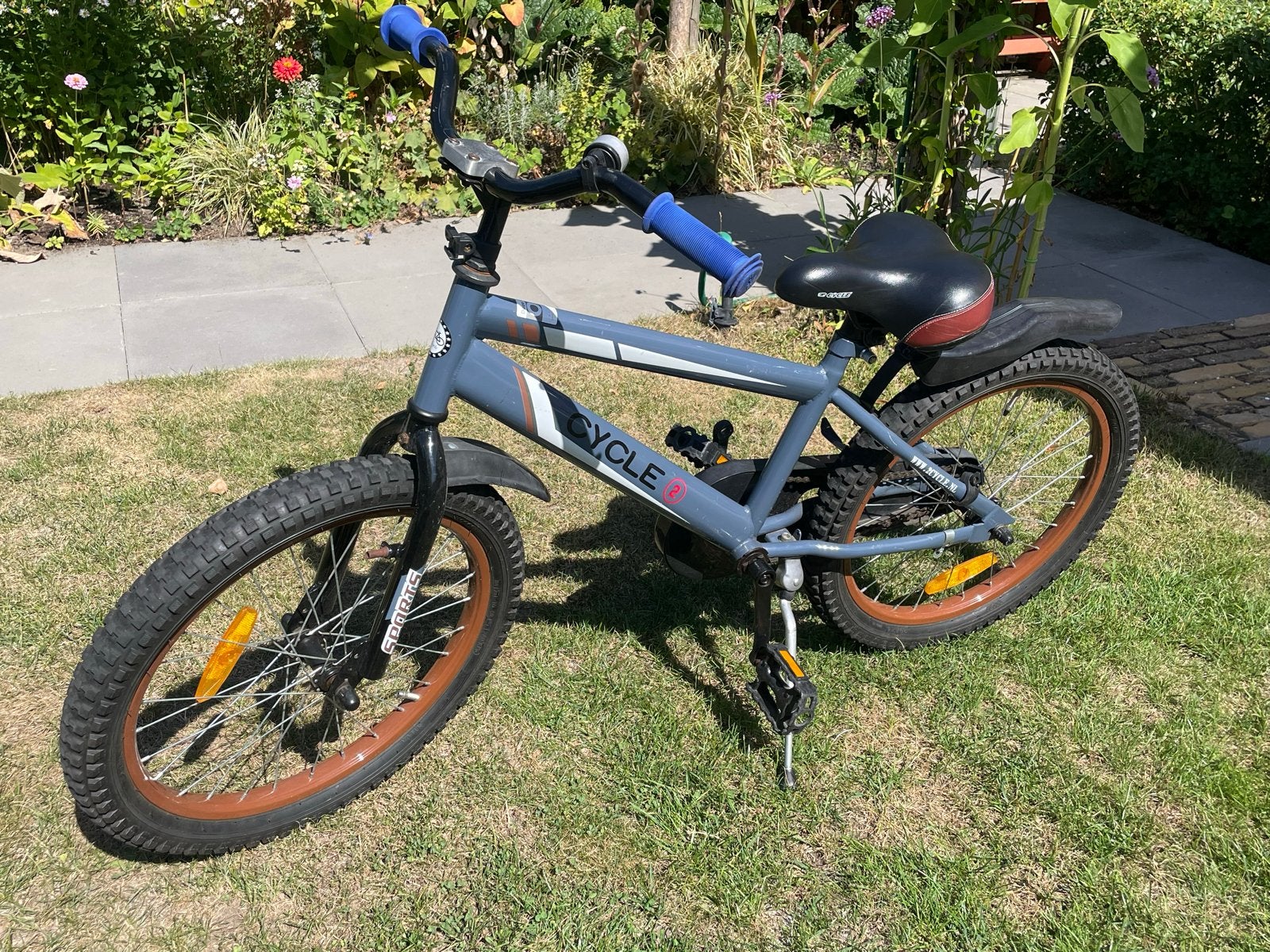 Kinderfiets Cycle 20 inch - Grijs/Oranje, Ophalen, Gebruikt, Terugtraprem, 20 inch of meer