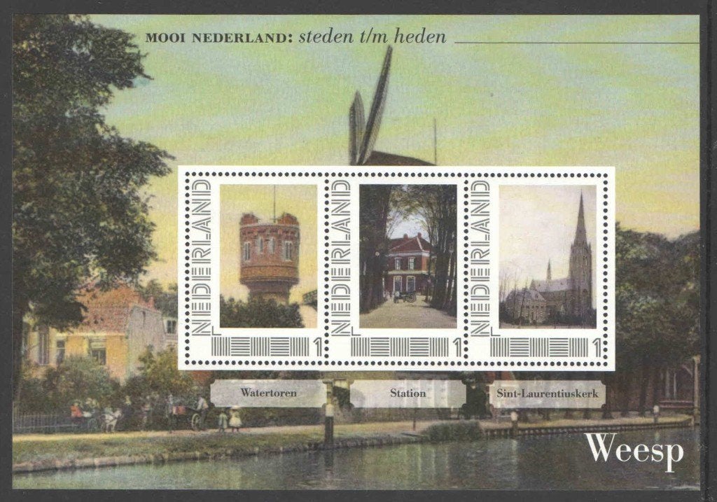 Mooi Nederland Steden t/m Heden: Weesp 1, Postzegels en Munten, Ophalen of Verzenden, Na 1940, Postfris