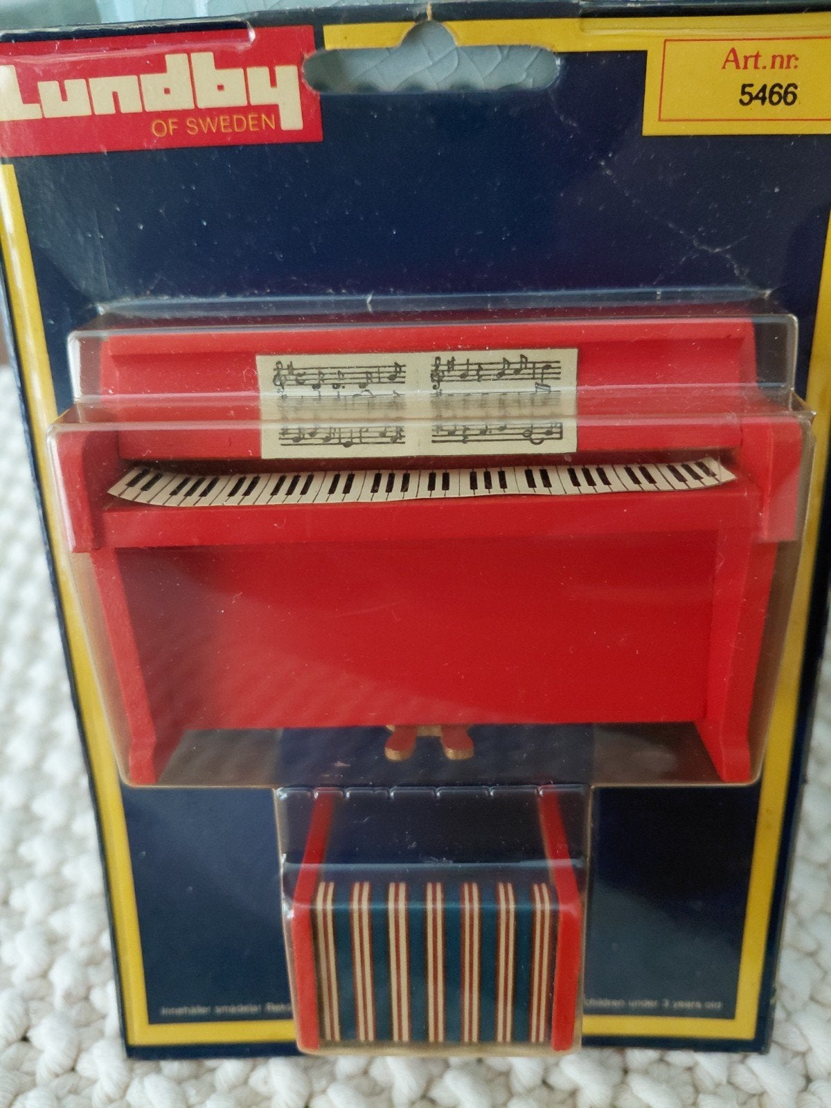 vintage lundby piano met krukje voor meer zie mijn adv, Ophalen of Verzenden, Nieuw, Poppenhuis