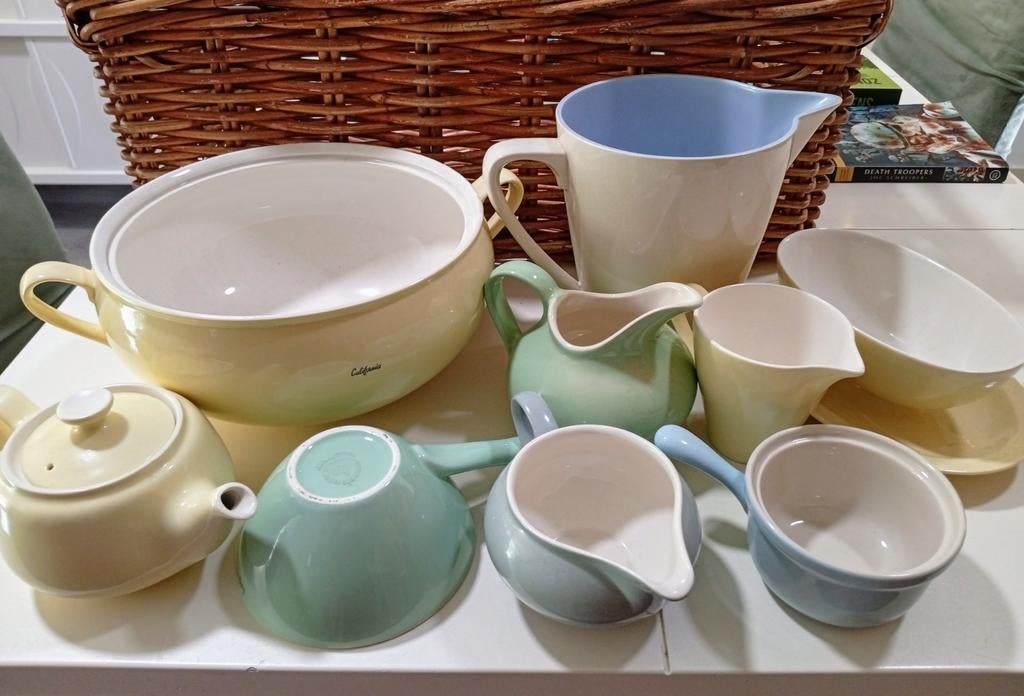 Pastel servies 1950's., Antiek en Kunst, Ophalen of Verzenden