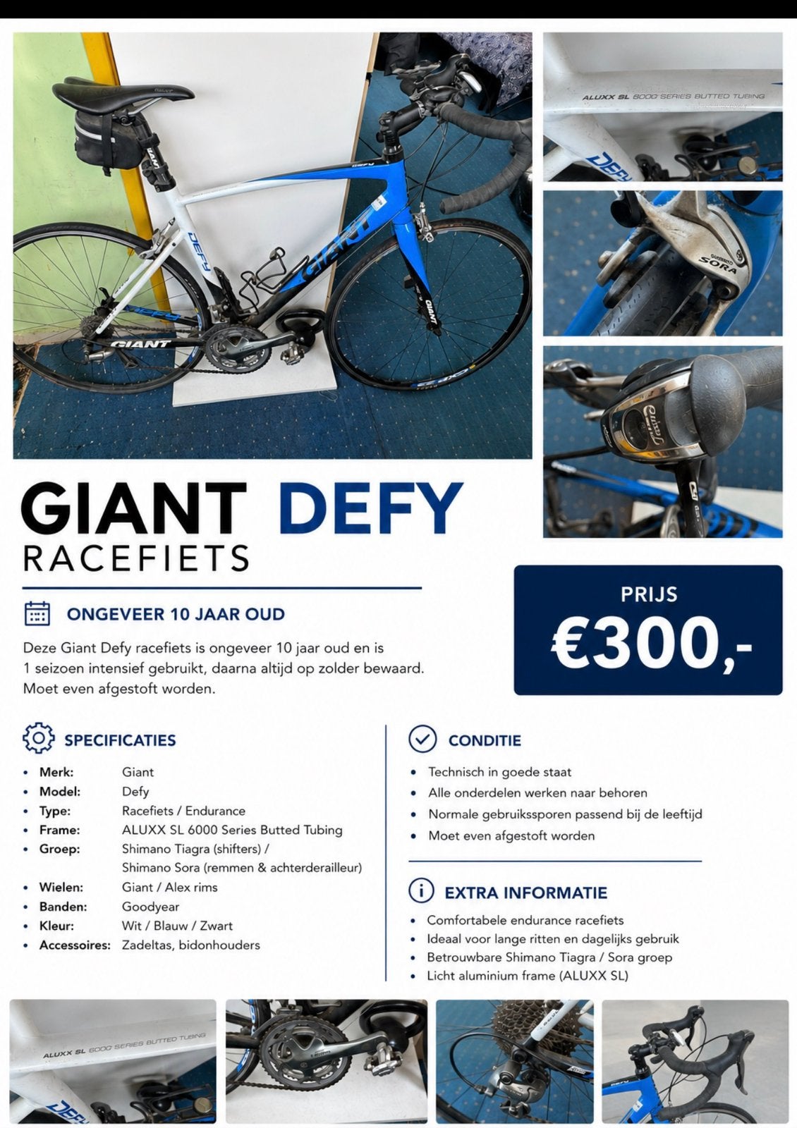 Giant Defy Endurance Racefiets | Zeer nette staat, Ophalen, Zo goed als nieuw, Overige typen