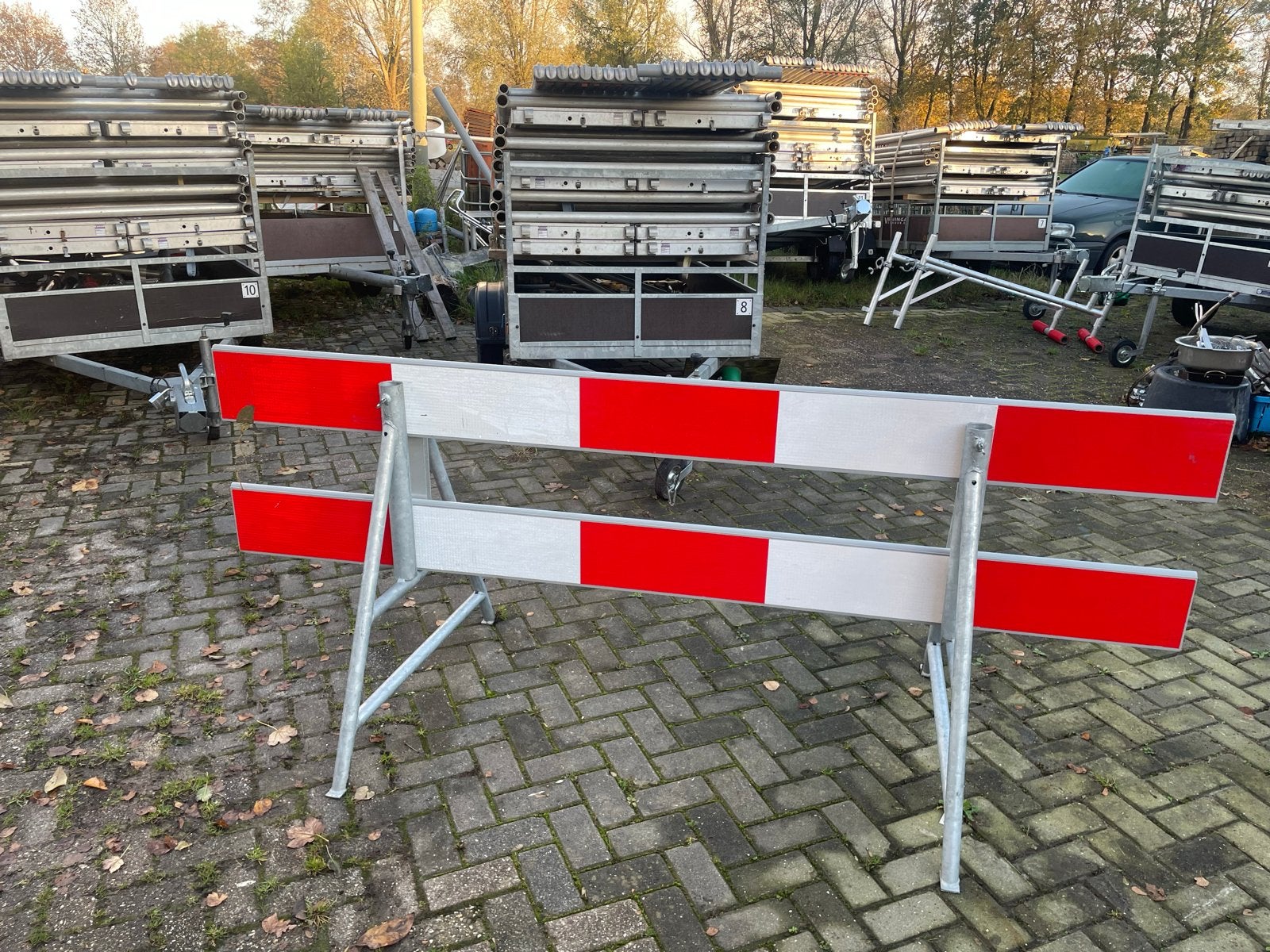 1+1 gratis!  kunststof+ alu verkeersafzetting / Schrikhek, Doe-het-zelf en Verbouw, Ophalen, Gebruikt, Overige typen, Minder dan 2 meter