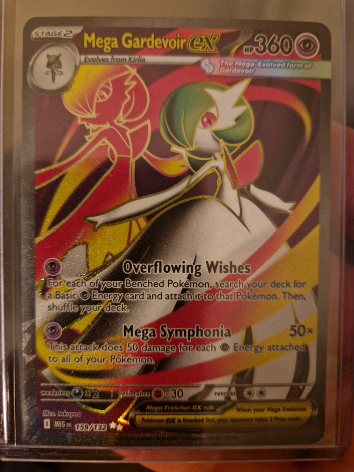 Mega Gardevoir EX MEG 159 Pokémon Kaart, Ophalen, Zo goed als nieuw, Losse kaart, Foil