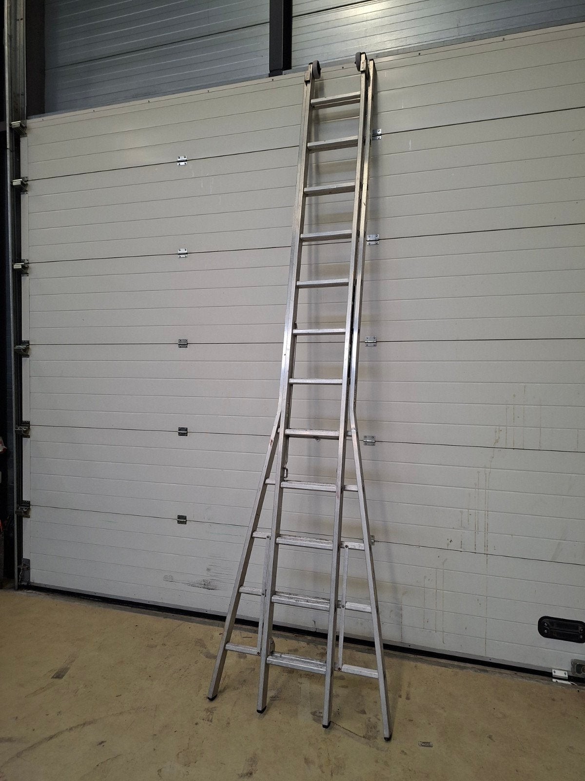 tweedelige lader, Ophalen, 4 meter of meer