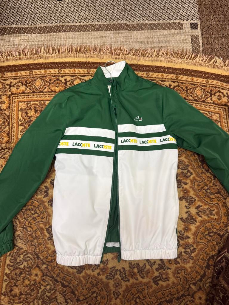 Lacoste Trainingspak (S) Groen/Wit - Zo goed als nieuw, Overige maten, Ophalen of Verzenden, Zo goed als nieuw, Groen