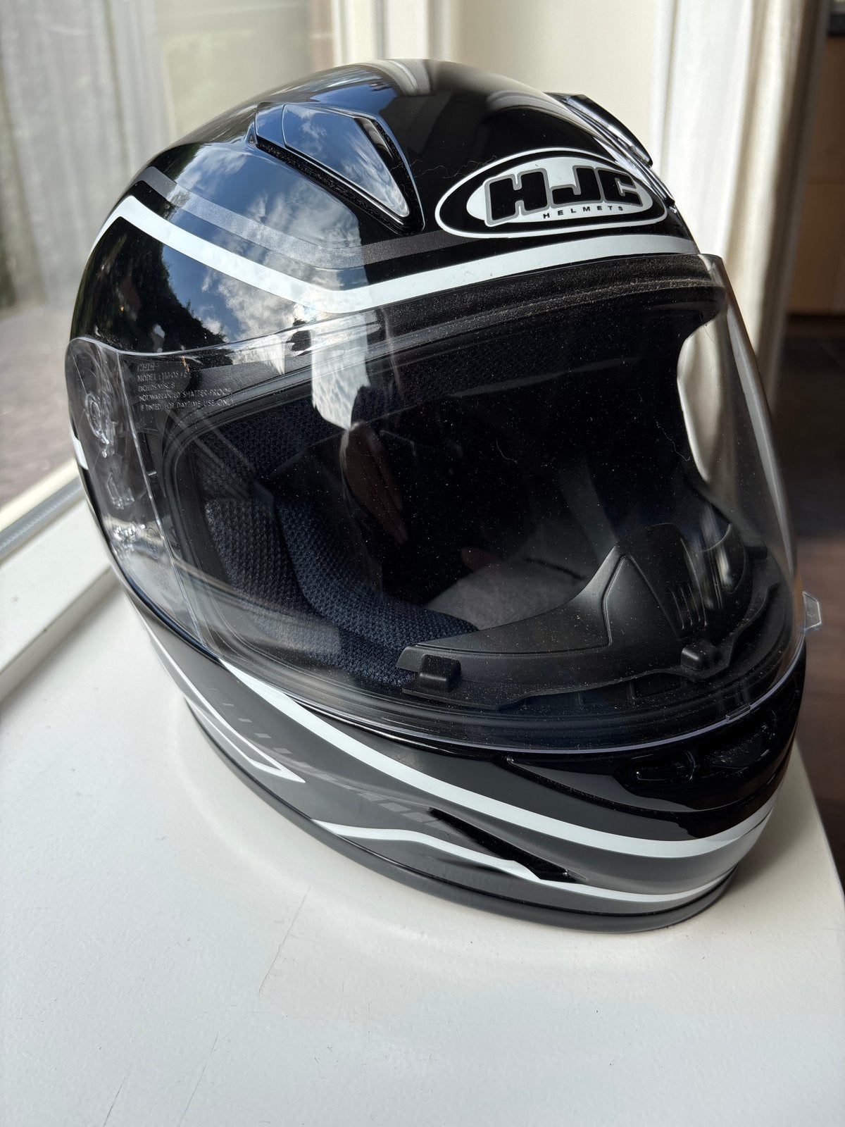 HJC CL-Y Integraalhelm Zwart/Wit Maat S, Motoren, Kinderen, HJC, Ophalen of Verzenden, Integraalhelm