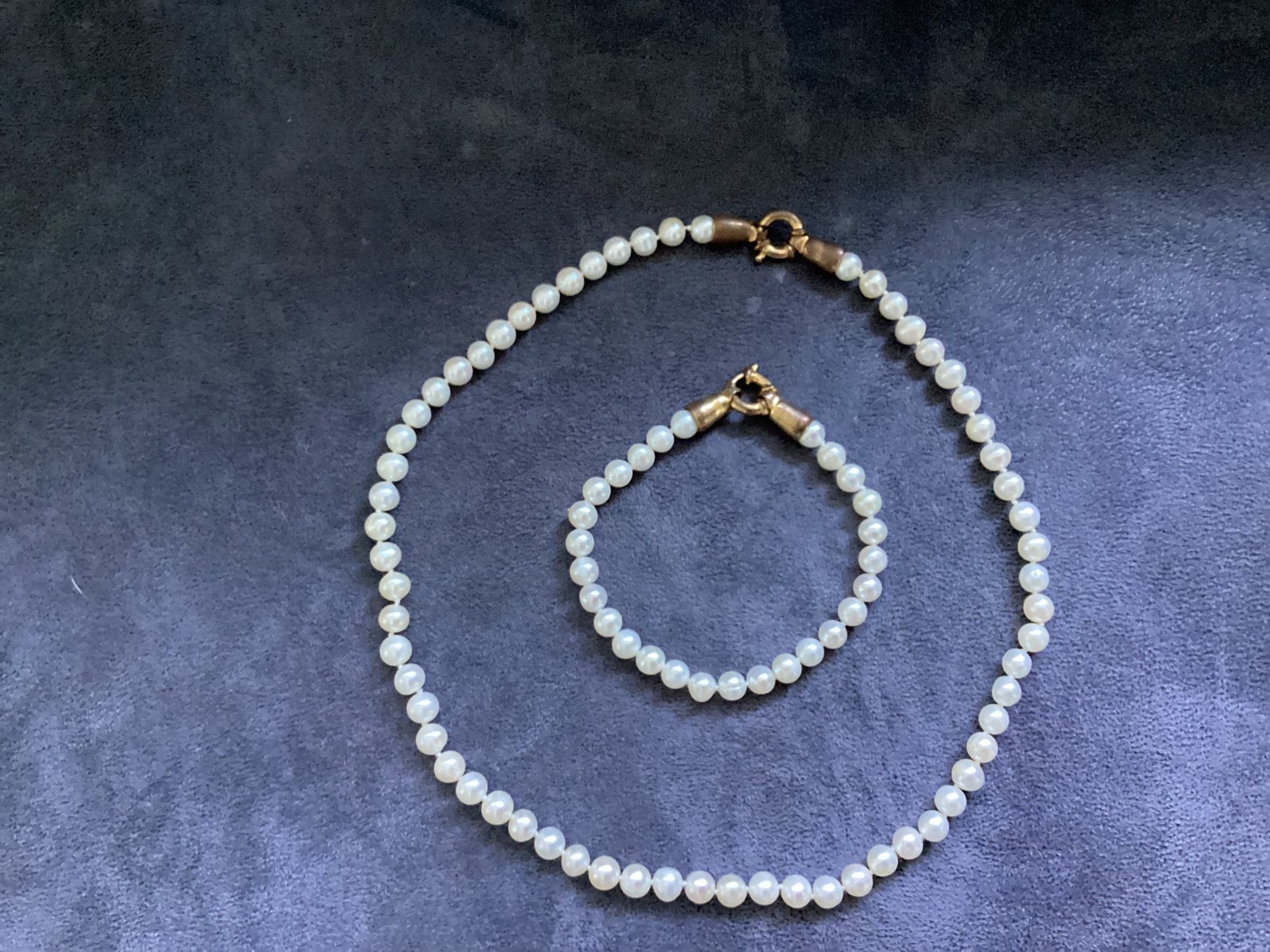 Parelketting met armband, Ophalen of Verzenden, Zo goed als nieuw, Wit, Overige materialen