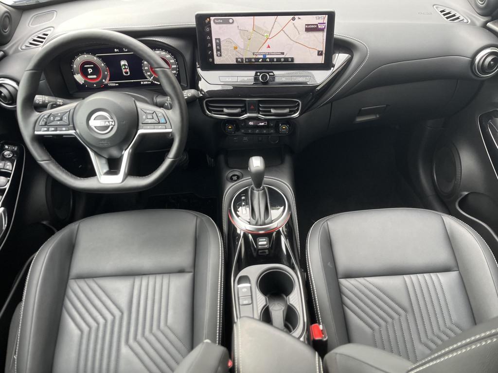 Nissan Juke 1.0 DIG-T Tekna Automaat / Dode Hoek Detectie /, Euro 6, Leder en Stof, Wit, Bedrijf