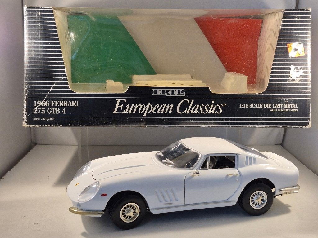Ferrari 275 GTB4 1966 Coupé Ertl European Classics 1:18, Hobby en Vrije tijd, Ophalen of Verzenden, Zo goed als nieuw, Auto, ERTL