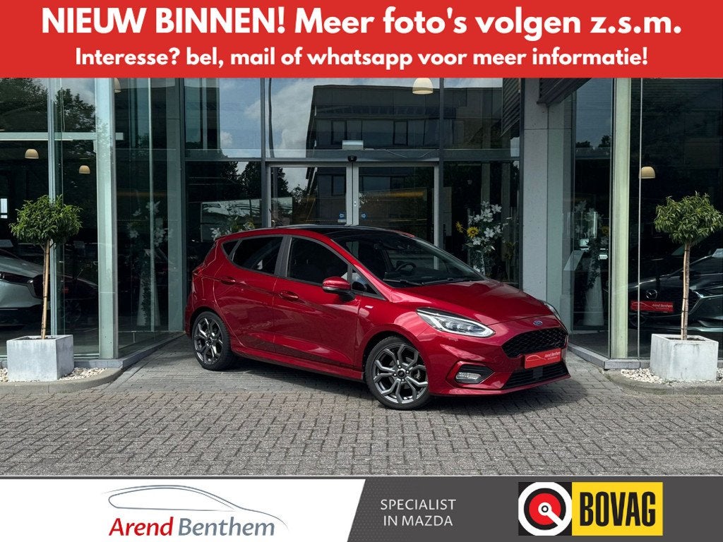 Ford Fiesta 1.0 EcoBoost ST-Line Clima / Pano / Stoel-Stuur, Voorwielaandrijving, Stof, Gebruikt, 1064 kg
