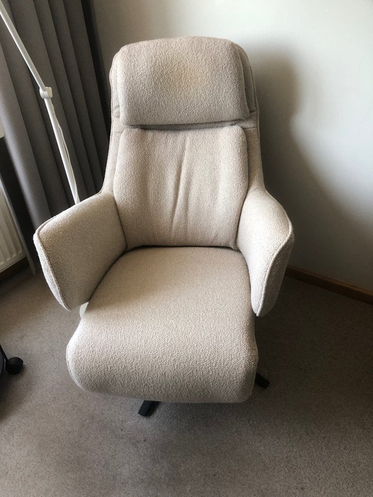 Design fauteuil - model relax - electrisch verstelbaar, Ophalen, Design, 75 tot 100 cm, Zo goed als nieuw