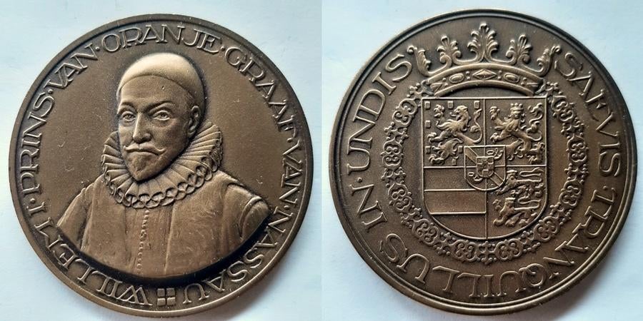 Penning  Prins Willem van Oranje, Verzenden, Brons, Nederland