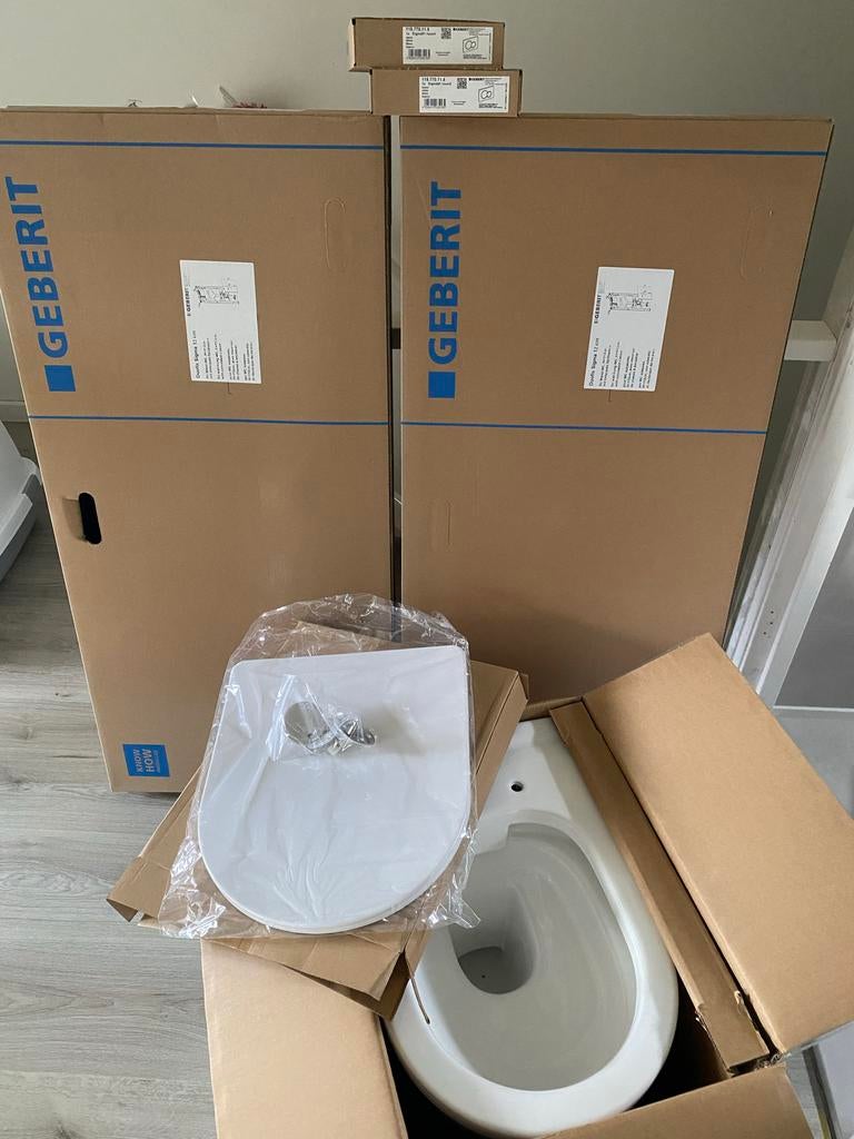 Complete Geberit toiletset - Nieuw in doos, Ophalen, Nieuw, Toilet