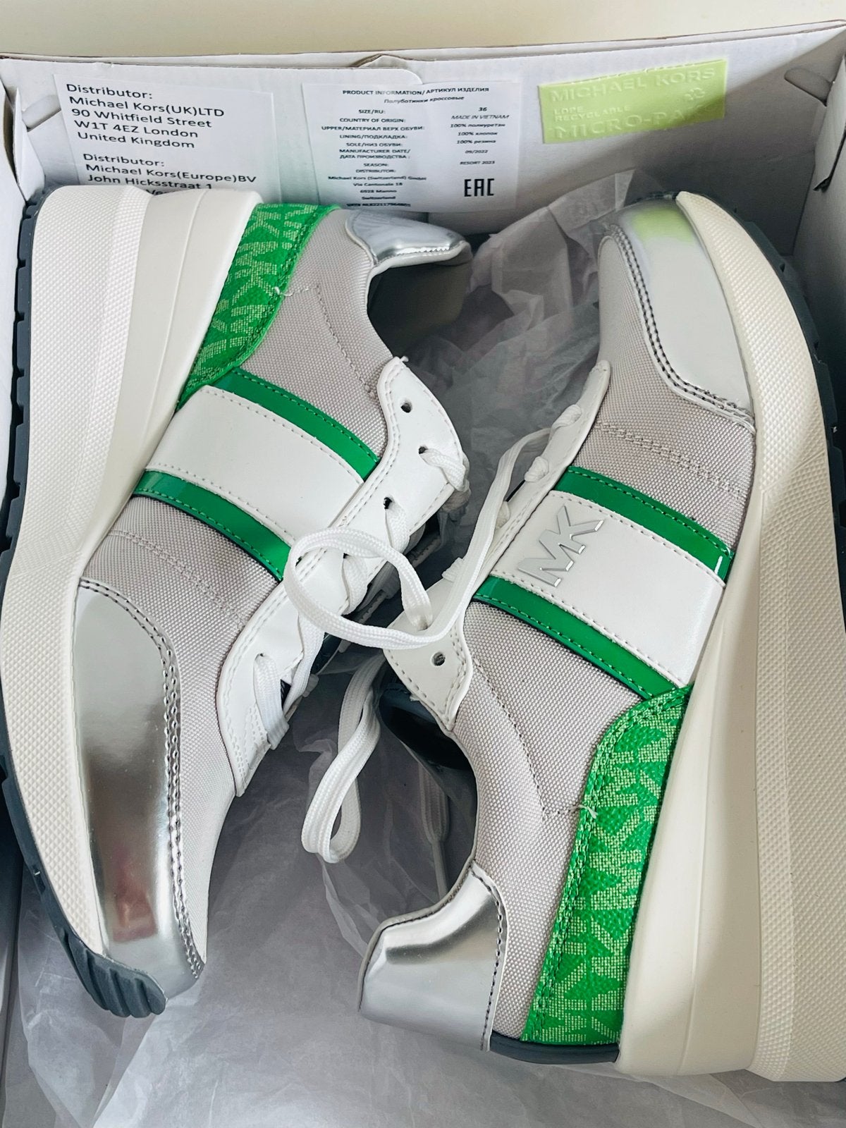 Michael Kors Mabel Trainer Tech Canvas Sneakers, Kleding | Dames, Schoenen, Nieuw, Sneakers of Gympen, Grijs, Ophalen of Verzenden