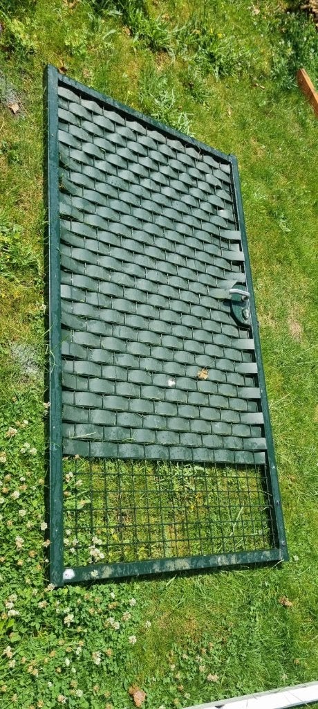 Hekpoort PVC en staal, Ophalen, Gebruikt, Kunststof, Tuinhek