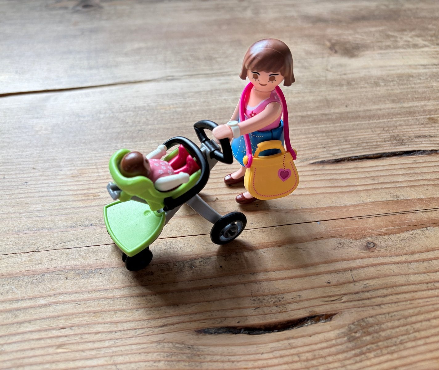 Playmobil moeder met kinderwagen en baby, Kinderen en Baby's, Speelgoed | Playmobil, Gebruikt, Complete set, Ophalen of Verzenden