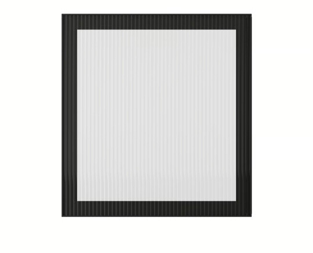 FÄLLSVIK Vitrinedeur, antraciet/geribbeld glas, 60x64 cm, Huis en Inrichting, Kasten | Vitrinekasten, Ophalen, Nieuw, 50 tot 100 cm