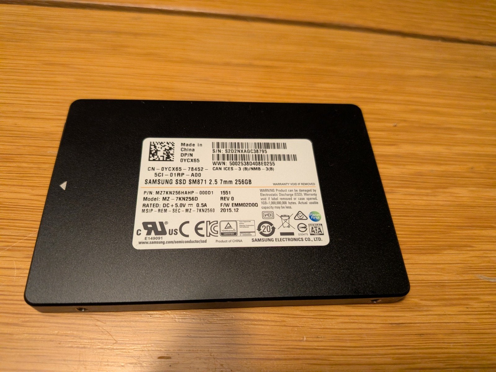 Samsung ssd 256 gb, Ophalen of Verzenden, Laptop