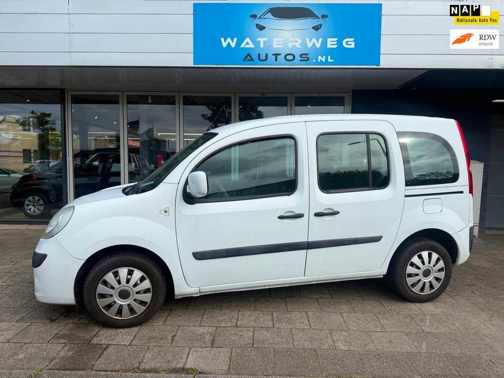 Renault Kangoo Family 1.6-16V Expression Airco/elektrische r, Auto's, Renault, Gebruikt, Zwart, Wit, Origineel Nederlands