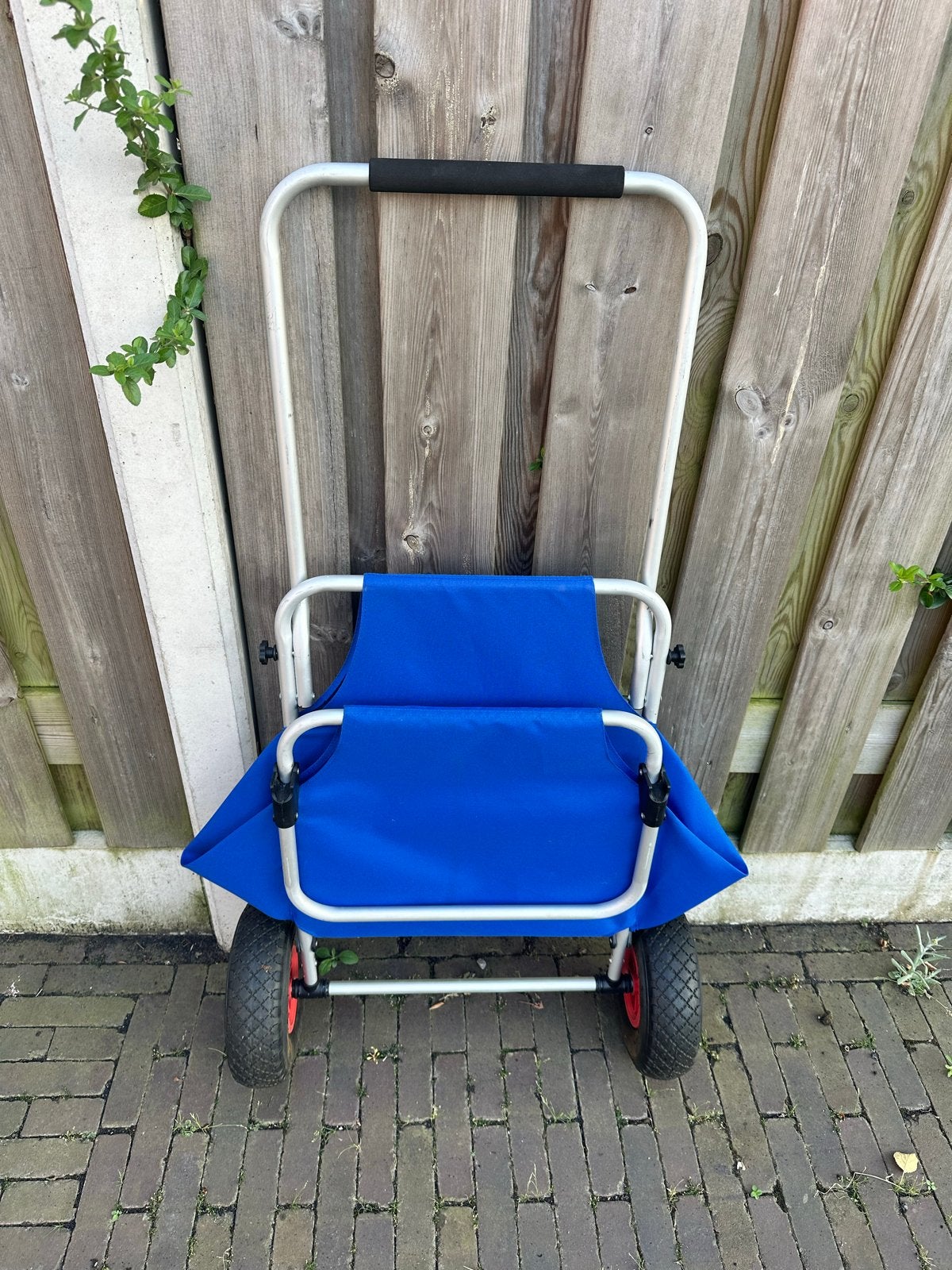 Opvouwbare Lichtgewicht Beach Trailer Blauw, Ophalen, Opvouwbaar, Gebruikt
