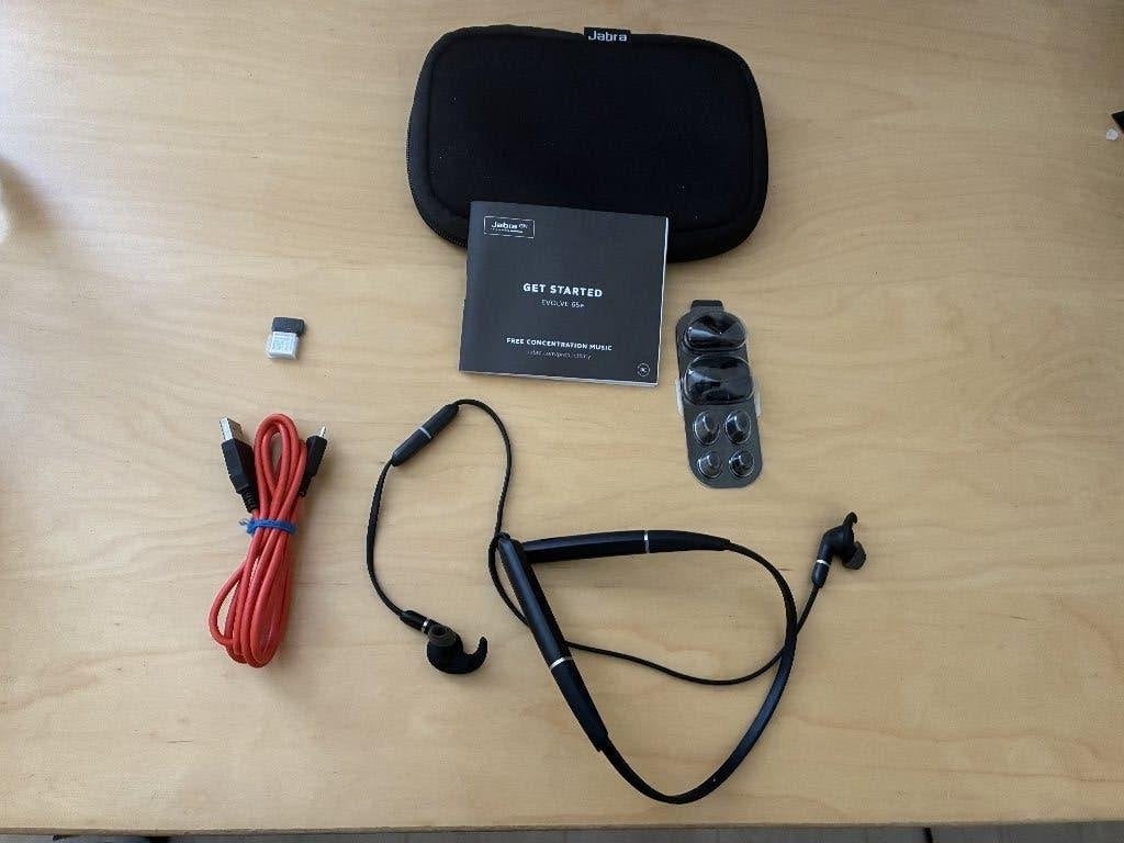 Jabra Evolve 65e headset, Computers en Software, Headsets, On-ear, Ophalen of Verzenden, Zo goed als nieuw, Draadloos