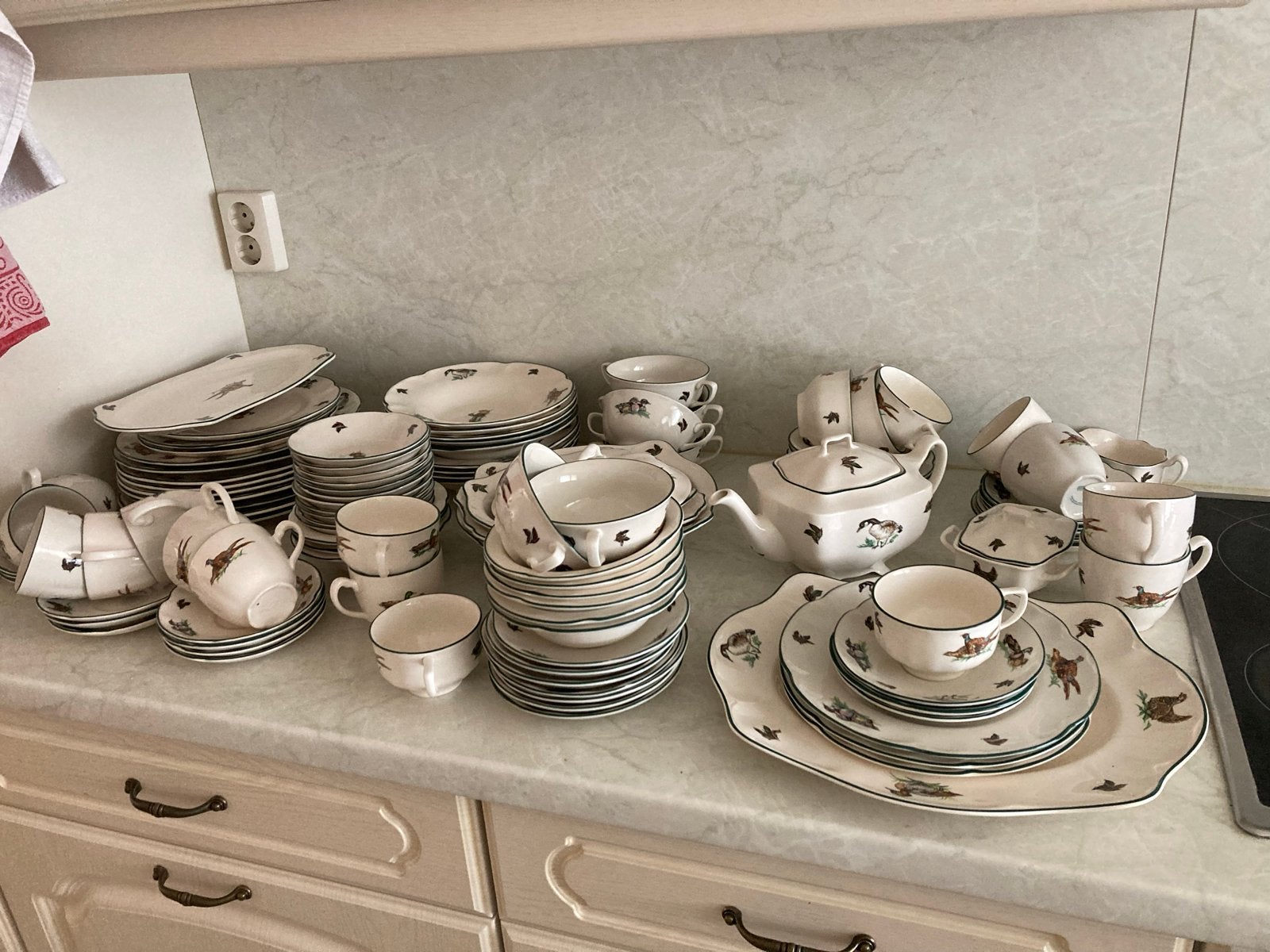 servies jachttaferelen johnson brothers brookshire, Keramiek, Ophalen of Verzenden, Zo goed als nieuw, Overige stijlen