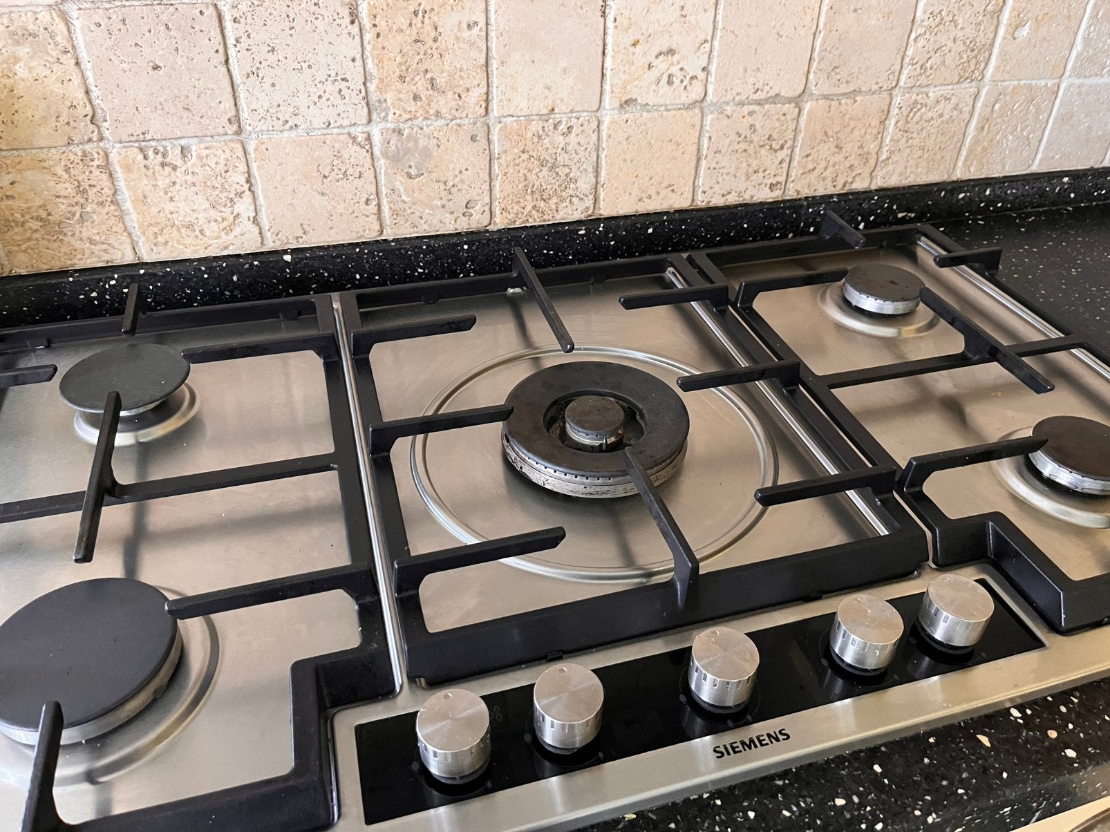 Siemens 6 pits gaskookplaat, Ophalen, 60 cm of meer, Zo goed als nieuw, Inbouw