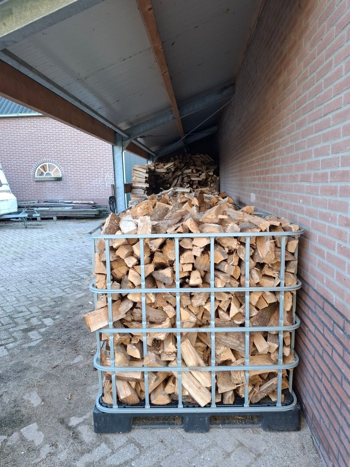 open haard hout te koop, eiken hout, haard hout, 6 m³ of meer, Ophalen of Verzenden, Eikenhout, Blokken
