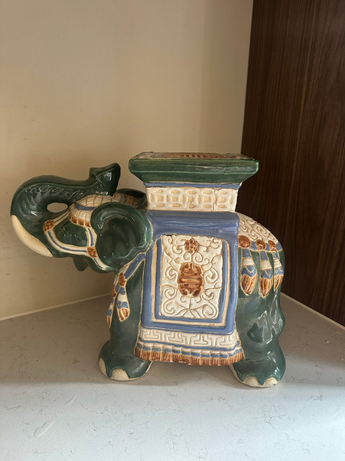 Keramieken Olifant Tafeltje - Decoratief Bijzettafeltje, Ophalen