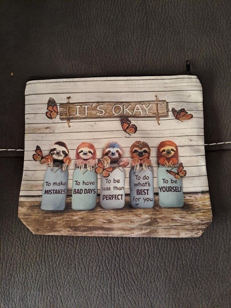 Luiaardvlinder make-up tas het is oke, Ophalen of Verzenden, Nieuw, Overige kleuren, Heer of Dame