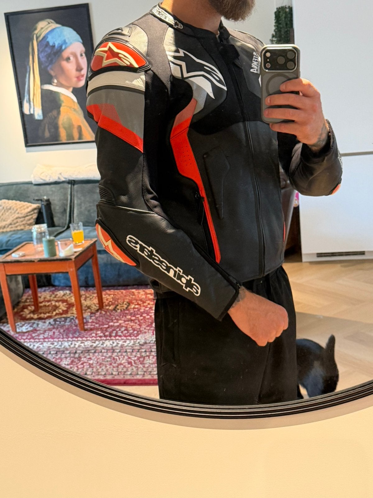 Motorjas leer Alpinestars Atem V4 maat 54, Motoren, Kleding | Motorkleding, Ophalen of Verzenden, Tweedehands, Jas | leer