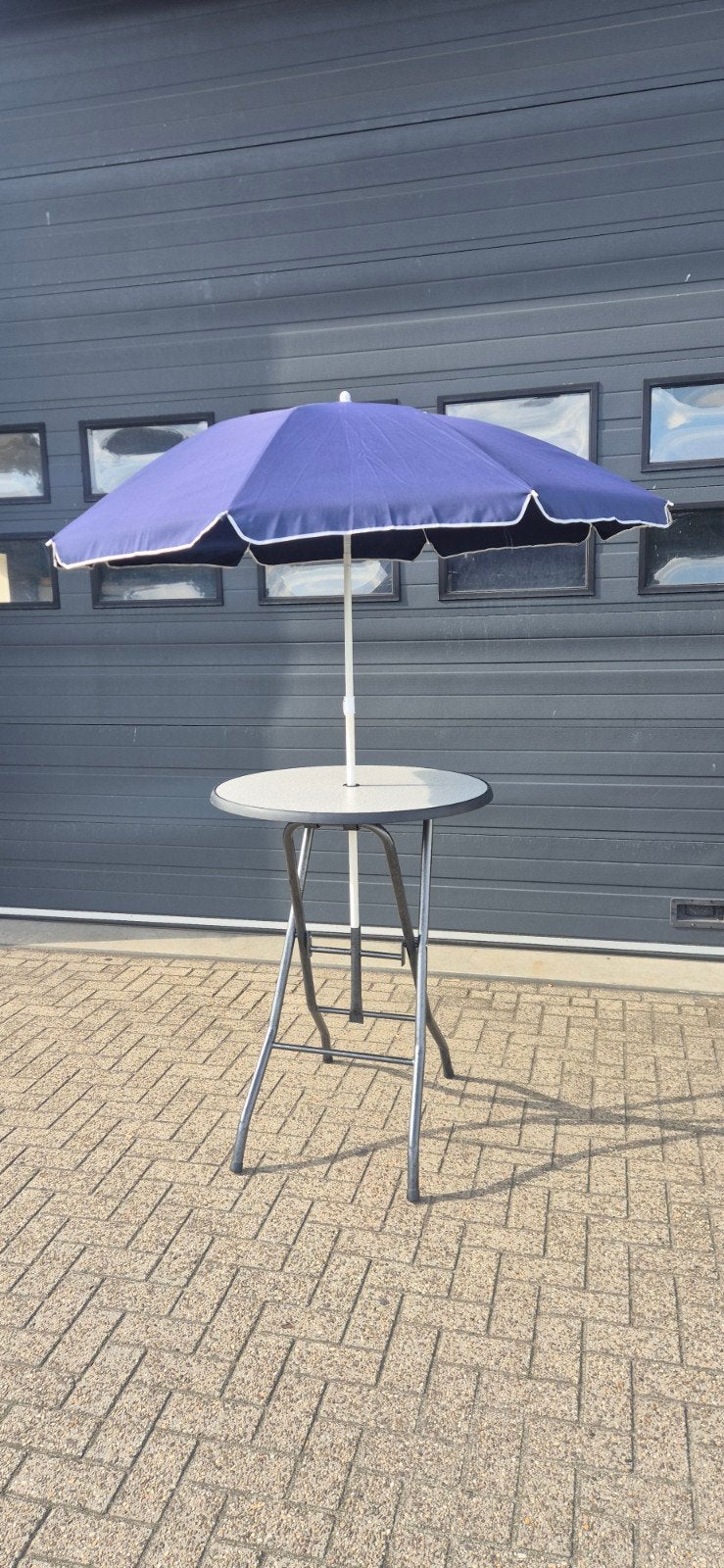 Statafels met parasol  6 stuks, Ophalen, Geen, Zo goed als nieuw, Geen