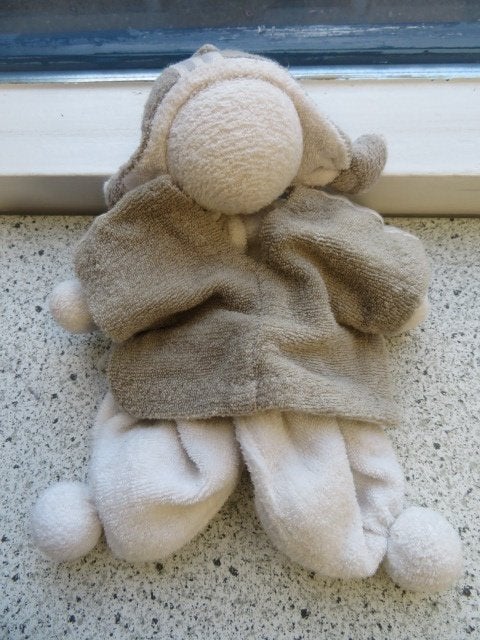 Pop knuffelpop crèmekleurig badstof beige hes merk Keptin Jr, Ophalen of Verzenden, Zo goed als nieuw, Overige typen, Wasbaar