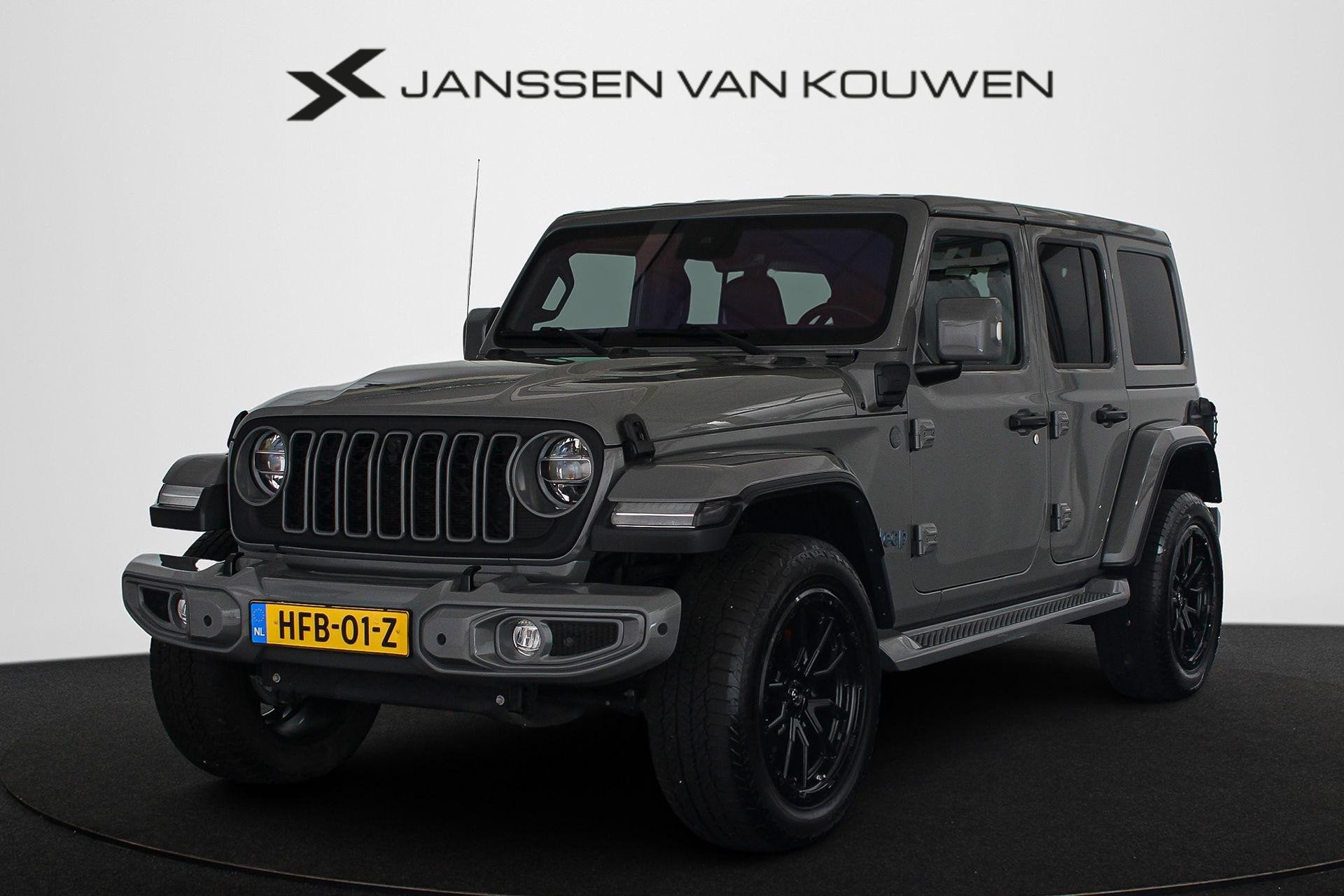 Jeep Wrangler Unlimited 4xe 380 Sahara / 20'' Custom / Keyle, Automaat, Stof, 4 cilinders, Cabriolet