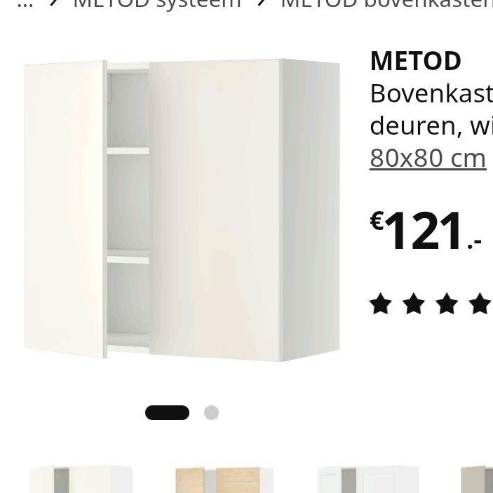 Ikea METOD 13500 bovenkast (3 stuks, ook los te koop), Minder dan 20 liter, Ophalen, Boiler, Minder dan 3 jaar oud