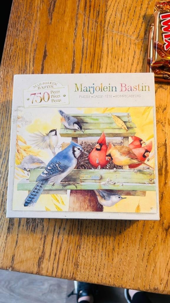 Marjolein Bastin puzzel 750 stukjes vogeltjes, Hobby en Vrije tijd, Ophalen of Verzenden, 500 t/m 1500 stukjes, Zo goed als nieuw