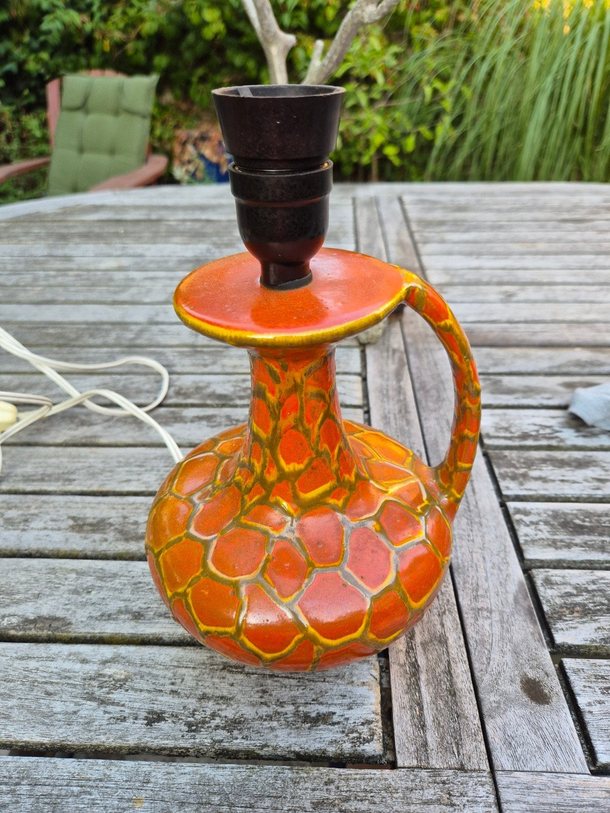Vintage Hongaarse Keramiek Tafellamp - 25cm hoog, Ophalen of Verzenden