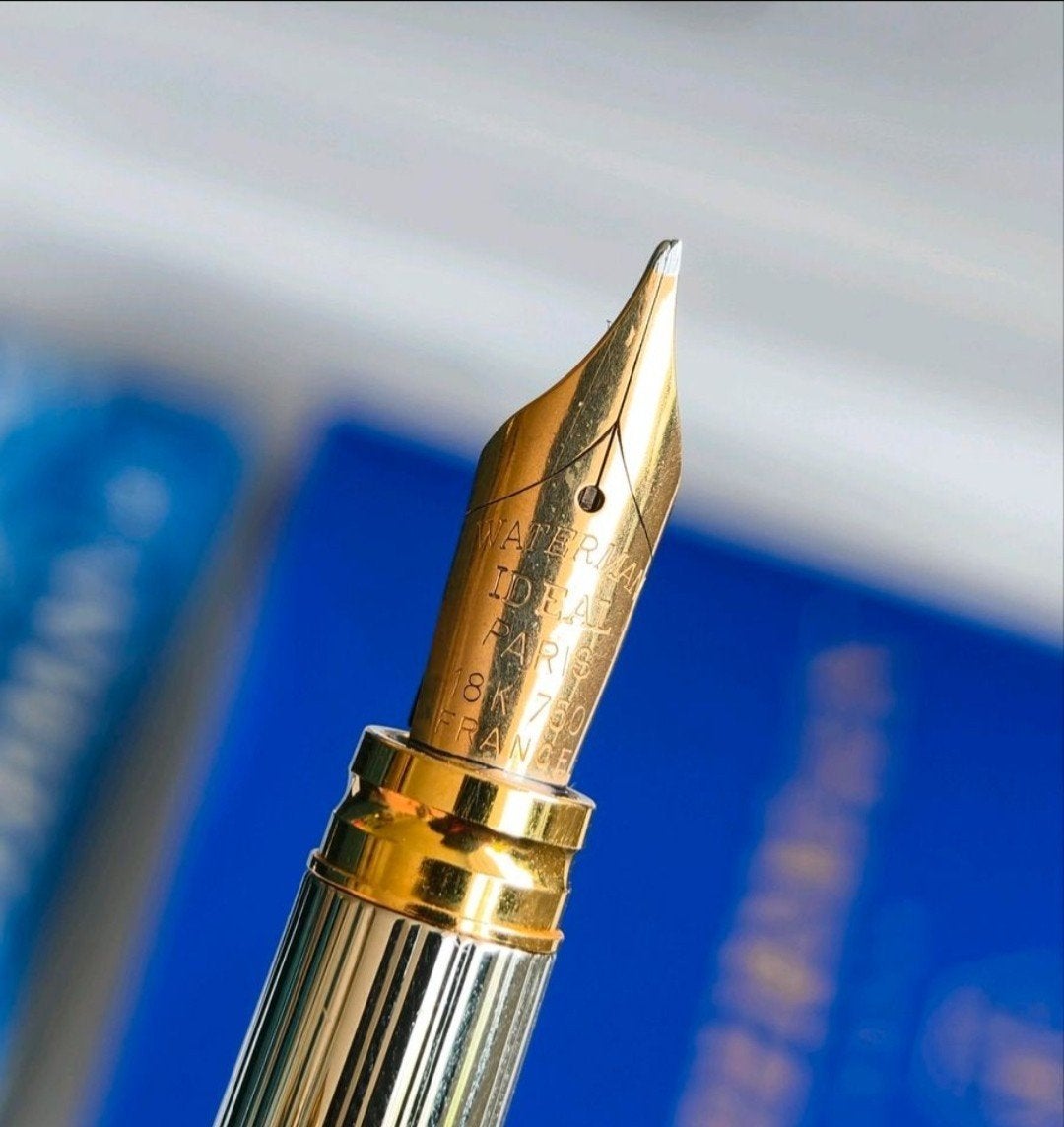 Waterman Gentleman Vulpen Zilver, Ophalen of Verzenden, Vulpen, Waterman, Met reclame
