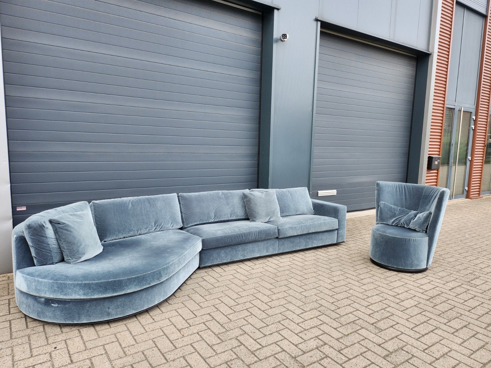 Bielefelder Werkstätten - hoekbank Inspiration + fauteuil, 125 cm of meer, 125 cm of meer, Ophalen of Verzenden, Zo goed als nieuw