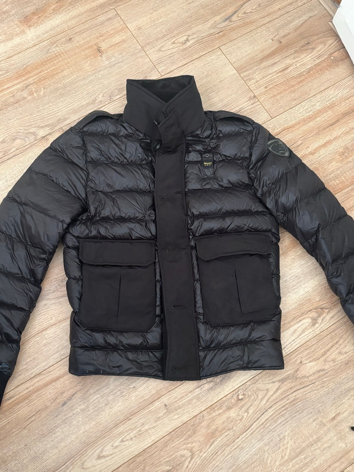 Blauer USA Heren Donsjack Zwart Maat M, Ophalen of Verzenden, Zo goed als nieuw, Maat 48/50 (M), Zwart